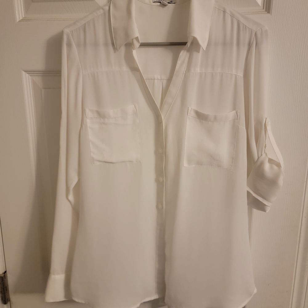 Express White Button Down Shirt